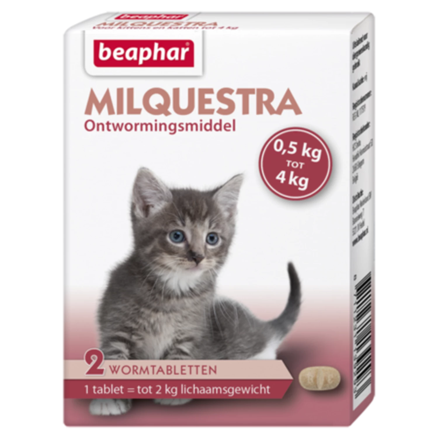Beaphar Beaphar Milquestra Wormtabletten Kat 4 Beaphar Beaphar Milquestra Wormtabletten Kat - Afbeelding 3