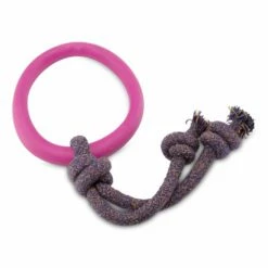 Becothings Beco Hoop On A Rope Hondenspeelgoed - Roze -Puur Winkel becothings beco hoop on a rope hondenspeelgoed roz 2