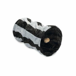 Beeztees Beeztees Nylon Speeltunnel Cruzzle -50x26 Cm - Zwart-Wit