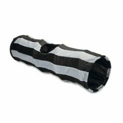 Beeztees Beeztees Nylon Speeltunnel Longy - 90x26 Cm - Zwart-Wit -Puur Winkel beeztees beeztees nylon speeltunnel longy 90x26 cm 2