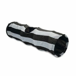 Beeztees Beeztees Nylon Speeltunnel Longy - 90x26 Cm - Zwart-Wit