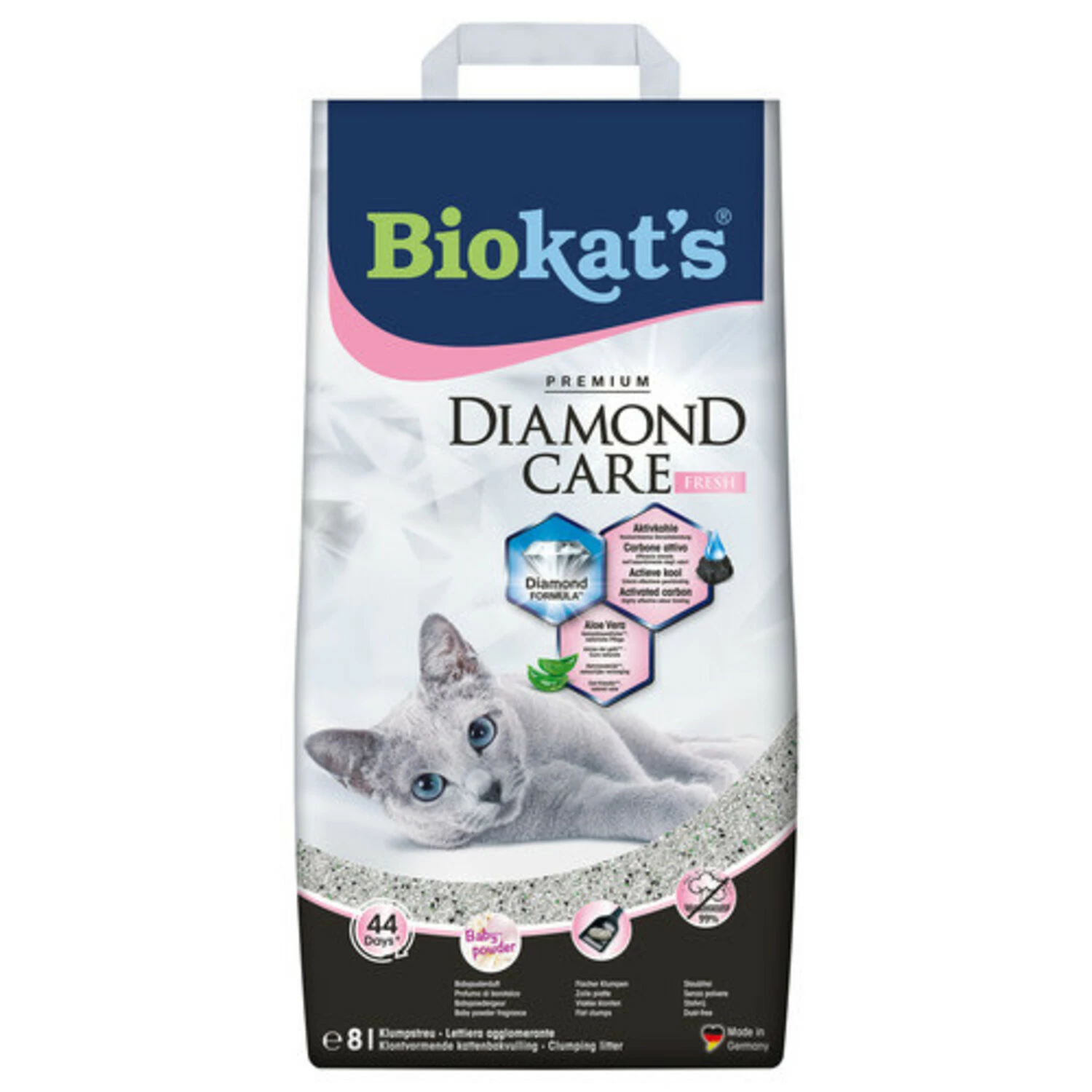 Biokat Biokat's Diamond Care Kattenbakvulling - Fresh - 8 Liter 3 Biokat Biokat's Diamond Care Kattenbakvulling - Fresh - 8 Liter