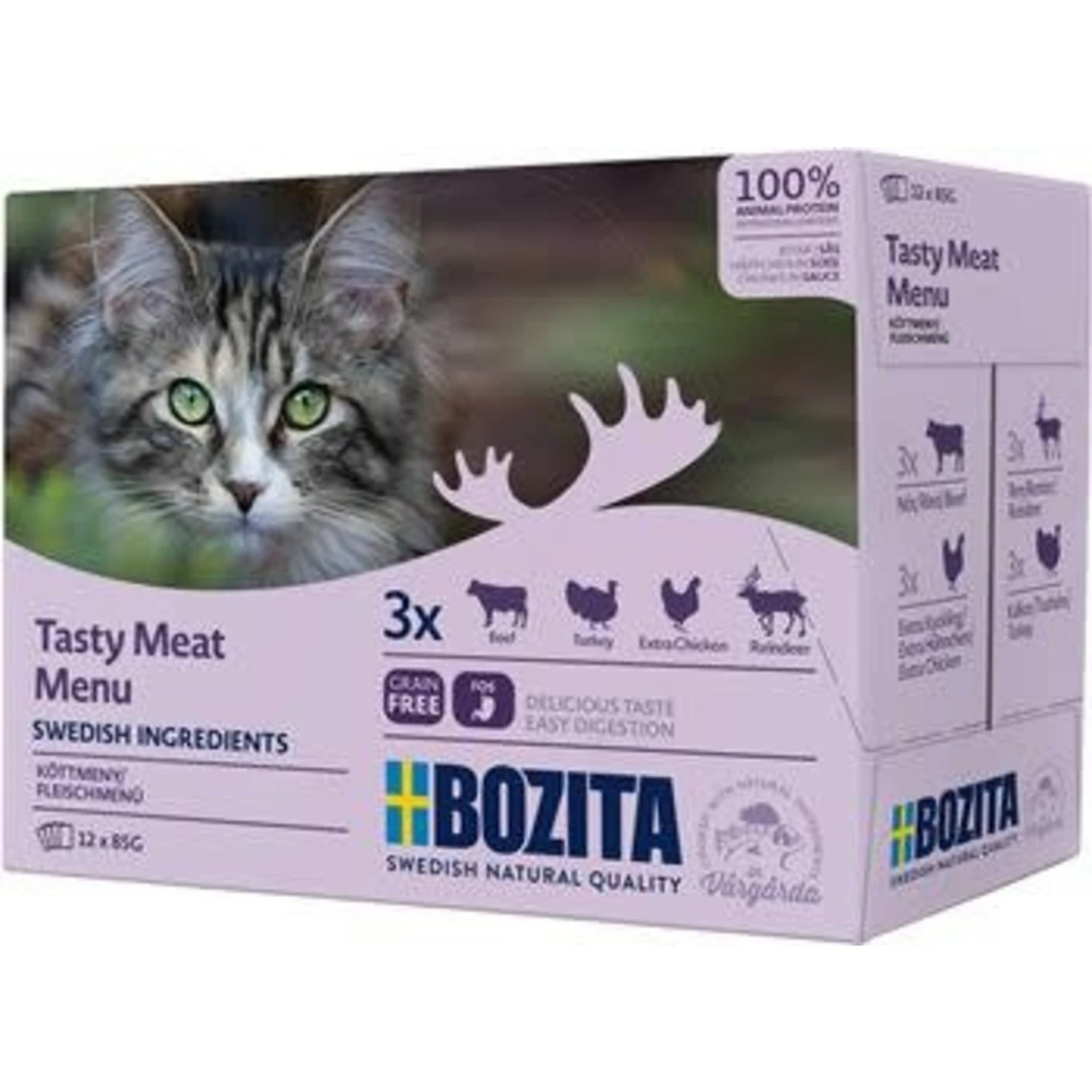 Bozita Bozita Feline Pouch Multipack - Tasty Meat Menu - 12x85 Gram - Chunks In Sauce 3 Bozita Bozita Feline Pouch Multipack - Tasty Meat Menu - 12x85 Gram - Chunks In Sauce