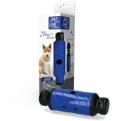 Eat Slow Live Longer Feed And Treat Roller - Blauw - L - 23 X ø 8 Cm -Puur Winkel eat slow live longer feed and treat roller blauw l 2