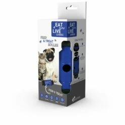 Eat Slow Live Longer Feed And Treat Roller - Blauw - S - 16,5 X ø 7 Cm -Puur Winkel eat slow live longer feed and treat roller blauw s 2