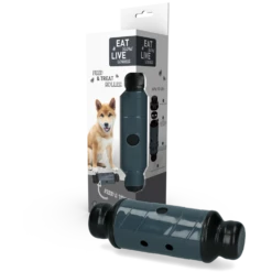 Eat Slow Live Longer Feed And Treat Roller - Grijs - L - 23 X ø 8 Cm -Puur Winkel eat slow live longer feed and treat roller grijs l 4