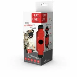 Eat Slow Live Longer Feed And Treat Roller - Rood - S - 16,5 X ø 7 Cm -Puur Winkel eat slow live longer feed and treat roller rood s 3
