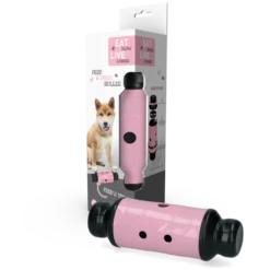Eat Slow Live Longer Feed And Treat Roller - Roze - L - 23 X ø 8 Cm -Puur Winkel eat slow live longer feed and treat roller roze l 2