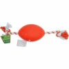 Gebr. De Boon Boon Activitybal Met Floss - Oranje/Wit - 70 Cm -Puur Winkel gebr de boon boon activitybal met floss oranje wit