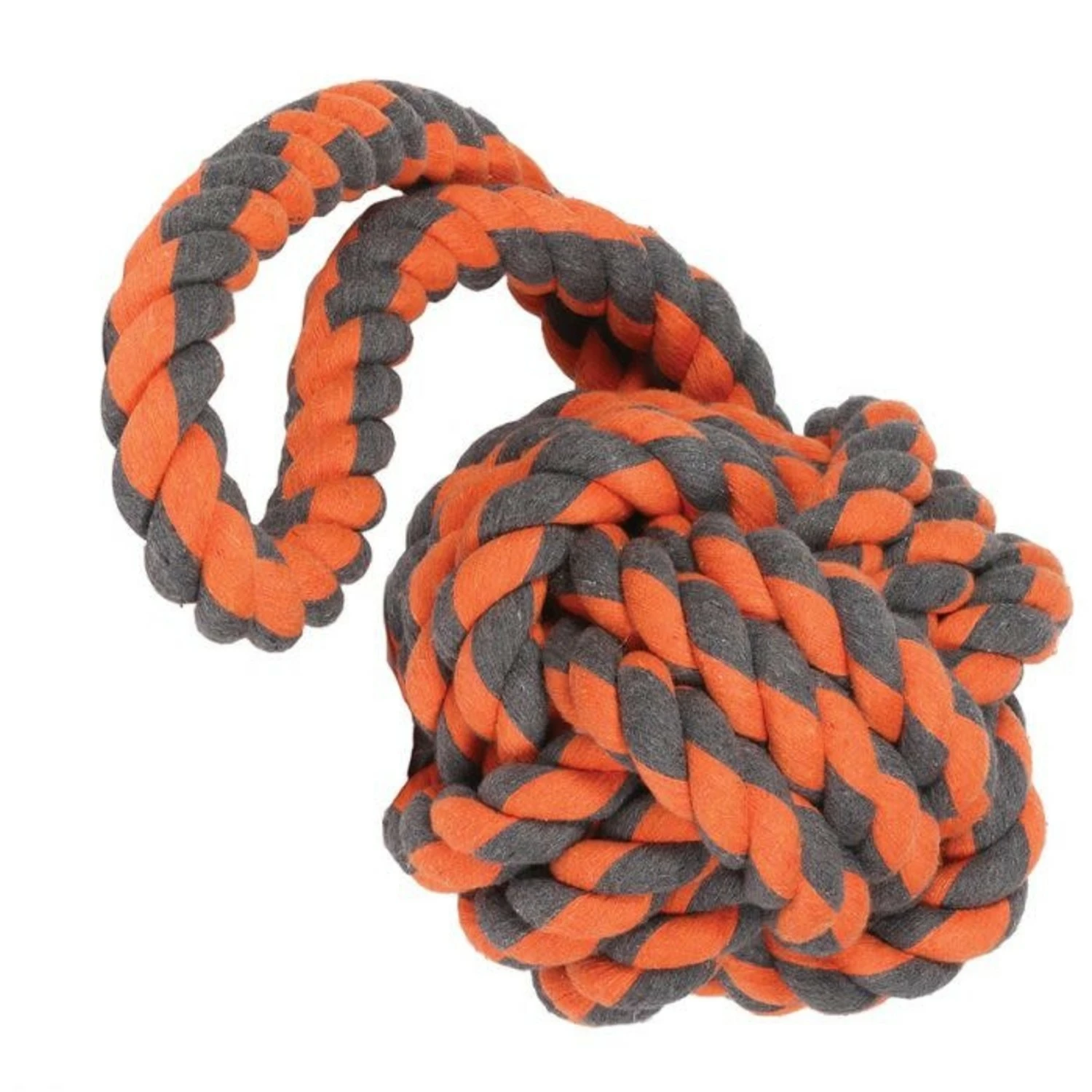 Happy Pet Happy Pet Nuts For Knots Extreme - Grijs/Oranje Bal Tugger - 60 Cm 3 Happy Pet Happy Pet Nuts For Knots Extreme - Grijs/Oranje Bal Tugger - 60 Cm