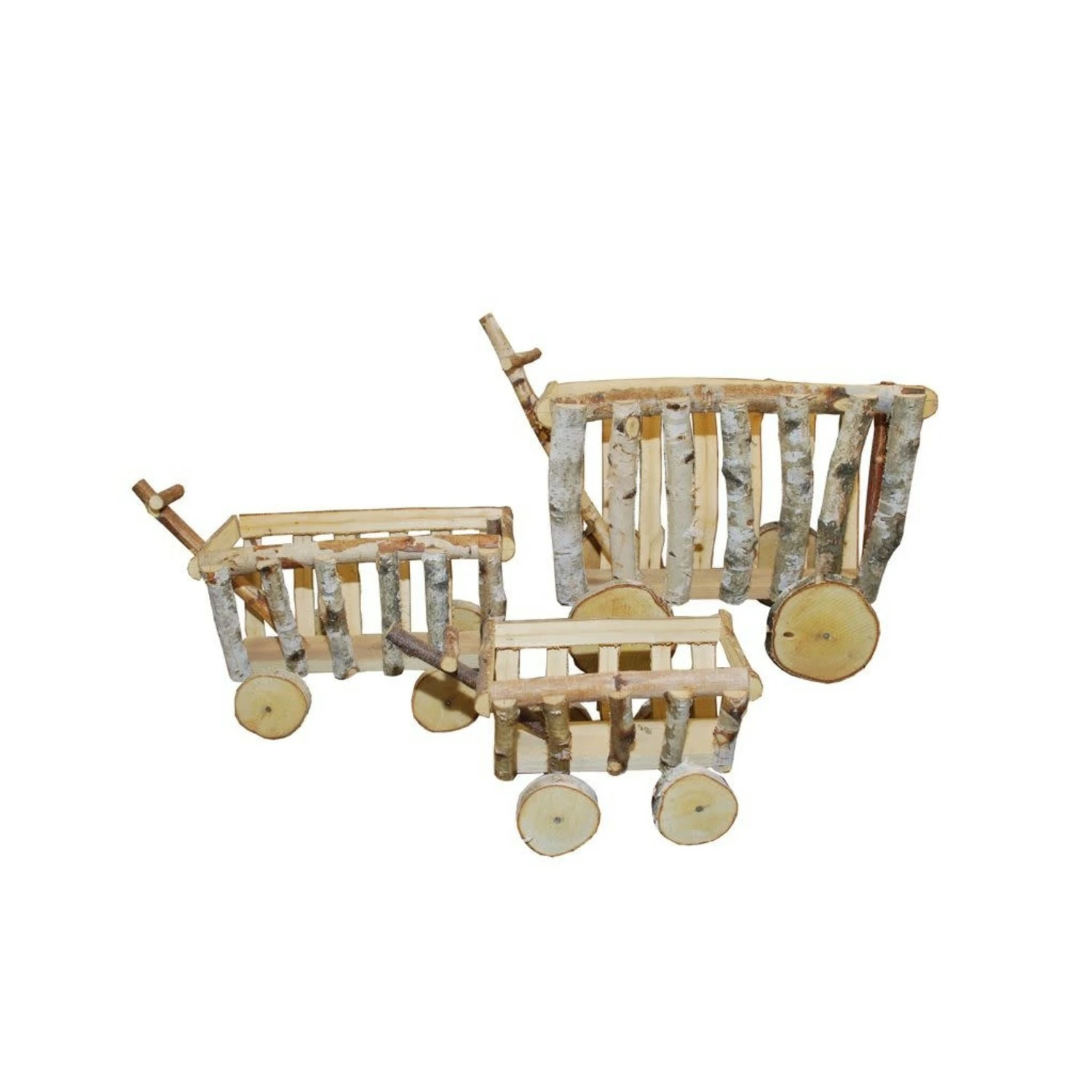 Houten Hooiwagen - Bolderkar L - 55 X 30 X 25 Cm 3 Houten Hooiwagen - Bolderkar L - 55 X 30 X 25 Cm