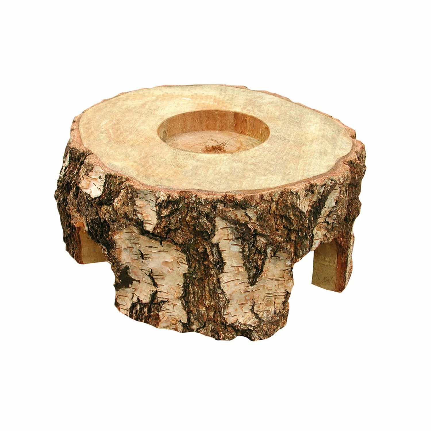 Hugro Houten Hol - 3 Openingen - Voerplek Bovenop 4 Hugro Houten Hol - 3 Openingen - Voerplek Bovenop - Afbeelding 2