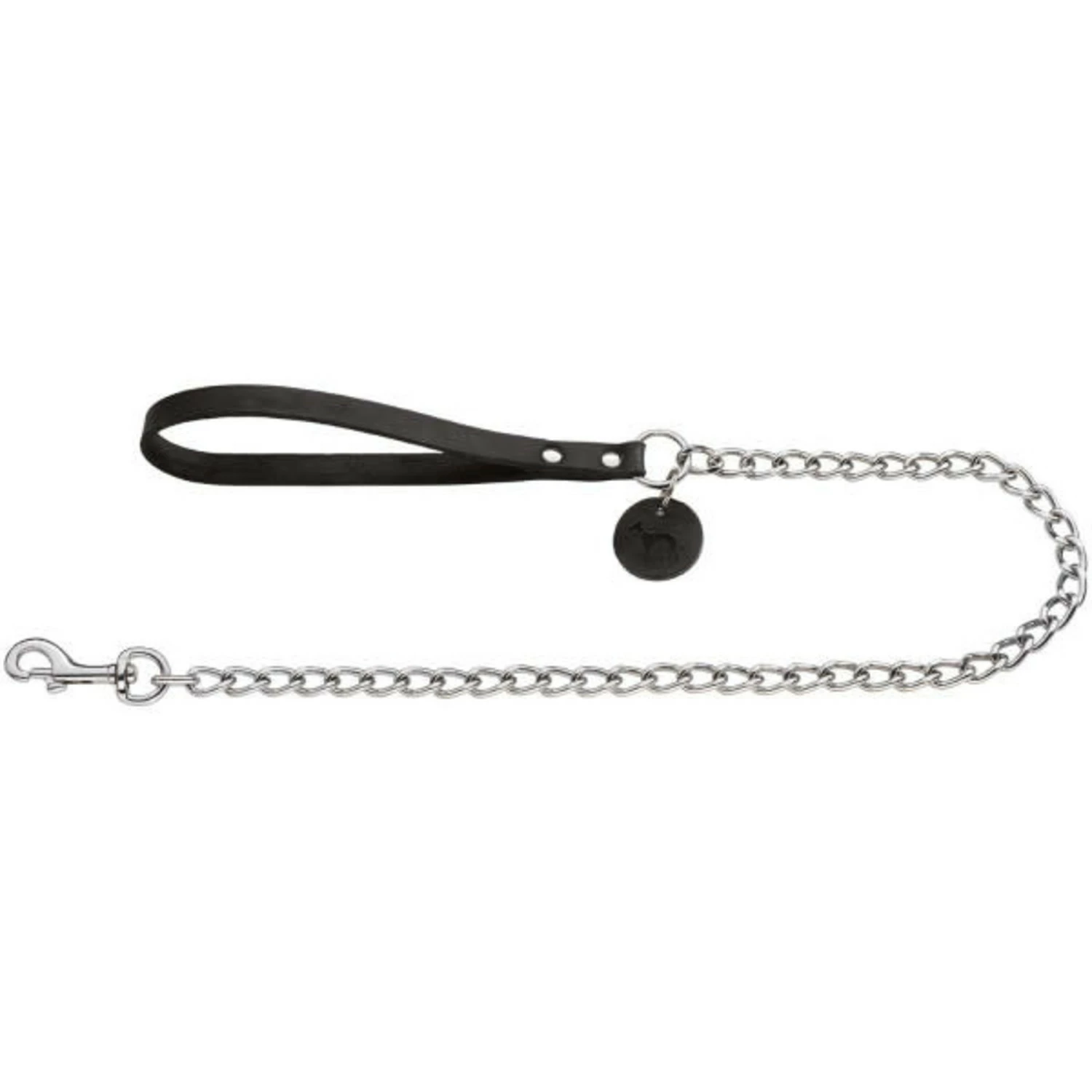 Hunter Hunter Hondenriem Ketting - Leren Handvat Zwart 3 Hunter Hunter Hondenriem Ketting - Leren Handvat Zwart