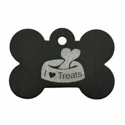 IMARC Hondenpenning – Bot – I Love Treats – Zwart