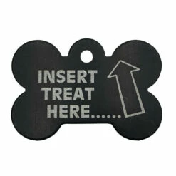 IMARC Hondenpenning – Bot – Insert Treat Here.... – Zwart