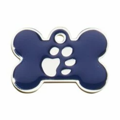 IMARC Hondenpenning – Bot – Poot Zilver – Blauw -Puur Winkel imarc hondenpenning bot poot zilver blauw 2