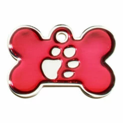 IMARC Hondenpenning – Bot – Poot Zilver – Rood