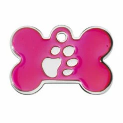 IMARC Hondenpenning – Bot – Poot Zilver – Roze -Puur Winkel imarc hondenpenning bot poot zilver roze 2