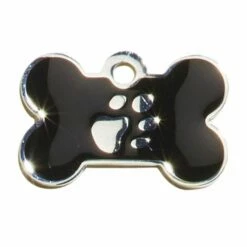 IMARC Hondenpenning – Bot – Poot Zilver – Zwart -Puur Winkel imarc hondenpenning bot poot zilver zwart 2