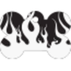 IMARC Hondenpenning – Bot – Vlammen – Zwart -Puur Winkel imarc hondenpenning bot vlammen zwart 2