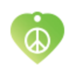 IMARC Hondenpenning – Hart – Peace – Groen -Puur Winkel imarc hondenpenning hart peace groen 2