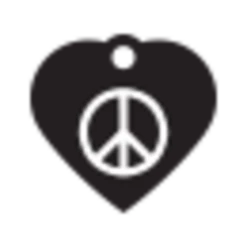 IMARC Hondenpenning – Hart – Peace – Zwart -Puur Winkel imarc hondenpenning hart peace zwart 2