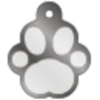IMARC Hondenpenning - Pootvorm Antraciet Met Zilver Groot -Puur Winkel imarc hondenpenning pootvorm antraciet met zilver
