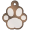IMARC Hondenpenning - Pootvorm Brons Met Zilver Groot