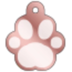 IMARC Hondenpenning - Pootvorm Rose Goud Met Zilver Groot