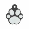 IMARC Hondenpenning - Pootvorm Zwart Met Zilver Groot -Puur Winkel imarc hondenpenning pootvorm zwart met zilver groo