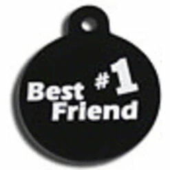 IMARC Hondenpenning – Rond – Best #1 Friend – Zwart