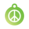 IMARC Hondenpenning – Rond – Peace – Groen -Puur Winkel imarc hondenpenning rond peace groen