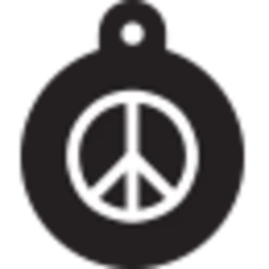 IMARC Hondenpenning – Rond – Peace – Zwart