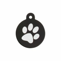IMARC Hondenpenning – Rond – Poot – Zwart -Puur Winkel imarc hondenpenning rond poot zwart 2