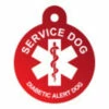IMARC Hondenpenning - Rond - Service Dog Diabetic Alert Dog - Rood - Groot -Puur Winkel imarc hondenpenning rond service dog diabetic aler
