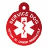 IMARC Hondenpenning - Rond - Service Dog Return To Owner Immediately - Rood 2 IMARC Hondenpenning - Rond - Service Dog Return To Owner Immediately - Rood -Puur Winkel imarc hondenpenning rond service dog return to own