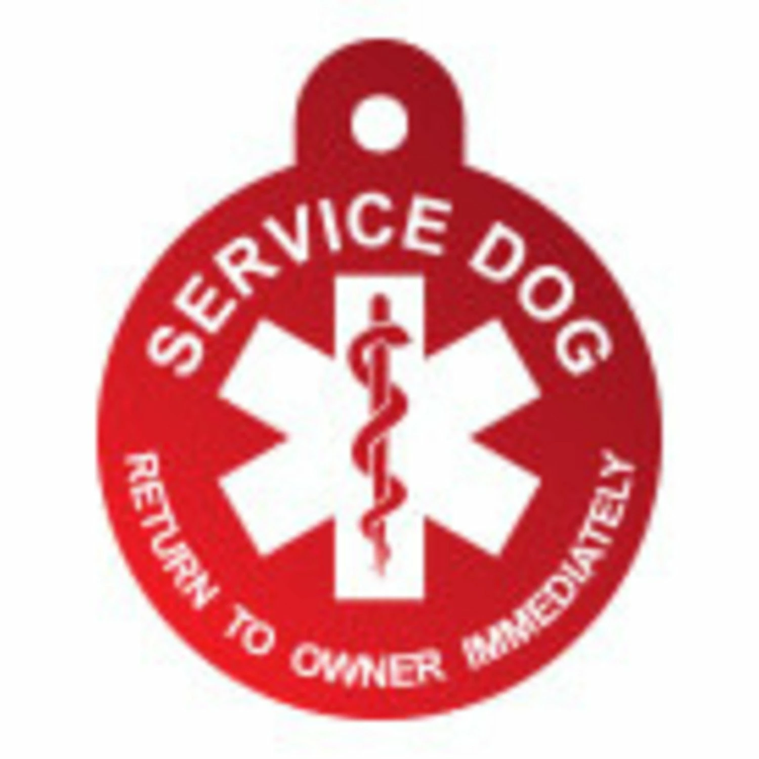 IMARC Hondenpenning - Rond - Service Dog Return To Owner Immediately - Rood 5 IMARC Hondenpenning - Rond - Service Dog Return To Owner Immediately - Rood - Afbeelding 3