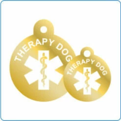 IMARC Hondenpenning - Rond - Therapy Dog - Goud