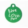 IMARC Kattenpenning – Rond – Live Love Purr – Groen - Klein Ø2 Cm -Puur Winkel imarc kattenpenning rond live love purr groen klei