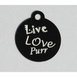 IMARC Kattenpenning – Rond – Live Love Purr – Zwart - Klein Ø2 Cm -Puur Winkel imarc kattenpenning rond live love purr zwart klei 2