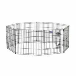 Midwest Zwart Metalen Ren Met Deur -Puur Winkel midwest zwart metalen ren met deur 3