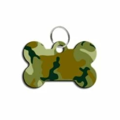 Pet Scribe Hondenpenning - Camouflage Bot - Groen