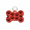Pet Scribe Hondenpenning - Design Opdruk Groot Bot - Rood Met Zwarte Pootjes -Puur Winkel pet scribe hondenpenning design opdruk groot bot r