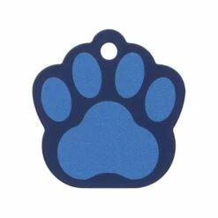 Pet Scribe Hondenpenning - Pootvorm - Blauw Gecoat