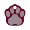 Pet Scribe Hondenpenning - Pootvorm - Framboos Geëtst -Puur Winkel pet scribe hondenpenning pootvorm framboos geetst