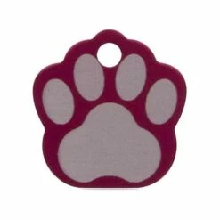 Pet Scribe Hondenpenning - Pootvorm - Framboos Geëtst