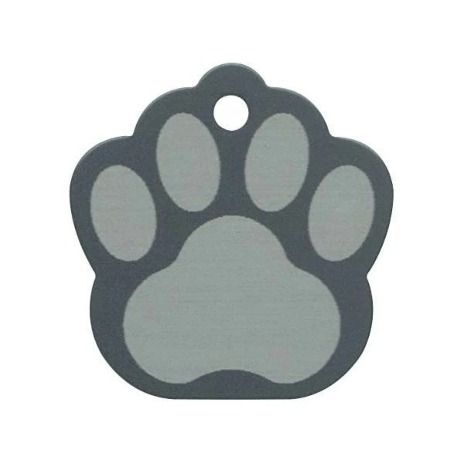 Pet Scribe Hondenpenning - Pootvorm - Grijs Geëtst 3 Pet Scribe Hondenpenning - Pootvorm - Grijs Geëtst