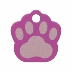 Pet Scribe Hondenpenning - Pootvorm - Roze Gecoat