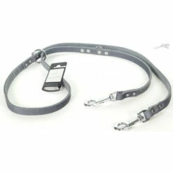 Tijssen Hondenriem Multi Vetleer Grijs