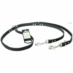 Tijssen Hondenriem Multi Vetleer Zwart